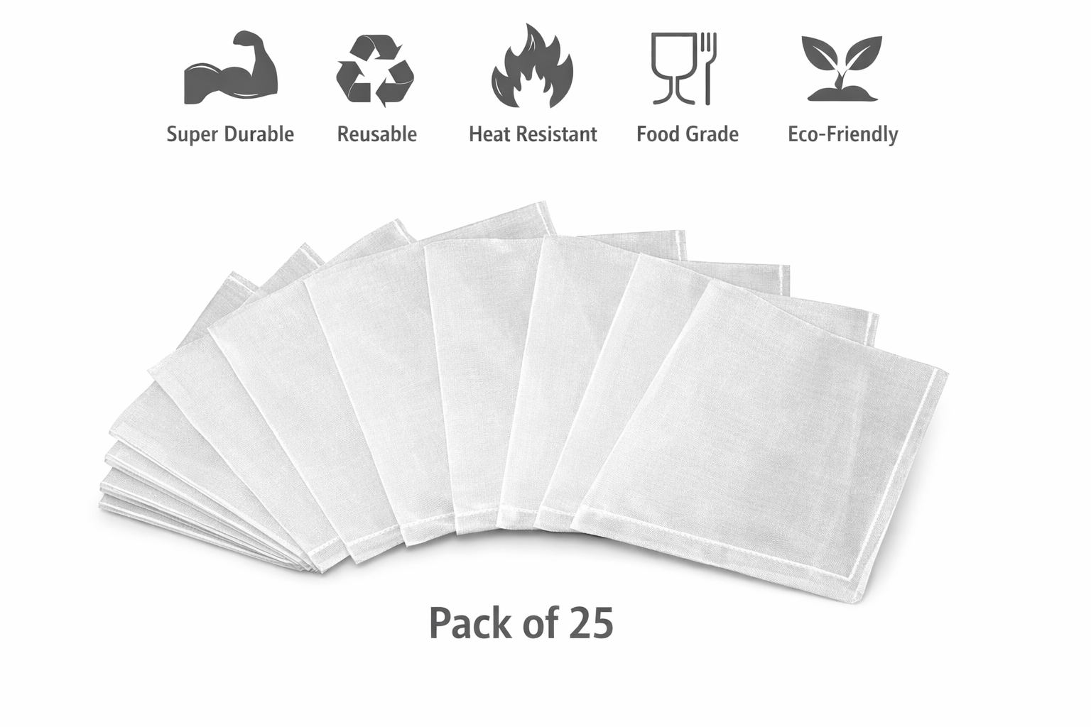 Pressdeals 120 Micron - Nylon Filter Bags - Pack of 25-2x3.5 inches